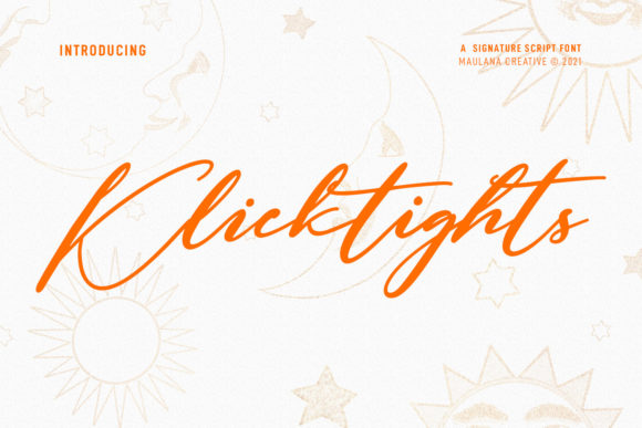 Klicktights Script for Web Design: A Stylish Typeface for Branding
