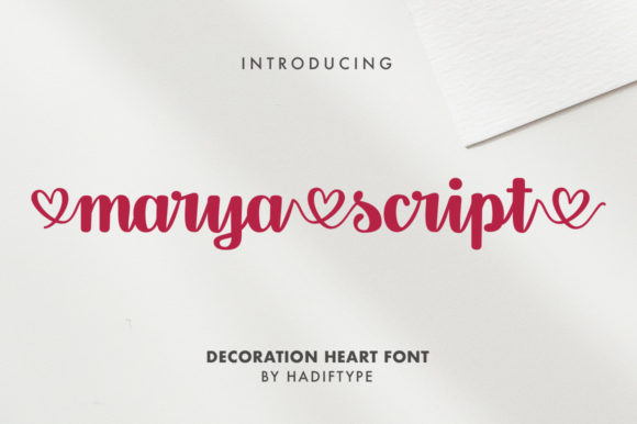Marya Script: A Luxurious Calligraphy Font for Crafters