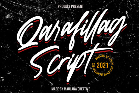 Qarafillag Script: A Bold Handwritten Font for Branding Projects