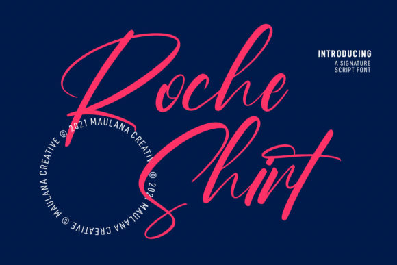 Roche Shirt Script: Elevating Campaign Design with Handwritten Elegance